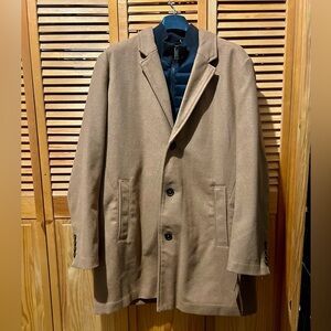 Dockers Men's Henry Wool Blend Top Coat